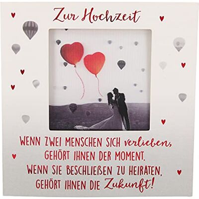 Depesche 11130-045 3D hopfällbart kort med musik och ljus, gratulationskort till bröllopet, ca 15,5 x 15,5 cm stort, bröllopskort inklusive matchande kuvert, tryckt på insidan och utsidan Depesche 11130-045 3D hopfällbart kort med musik och ljus, gratulationskort till bröllopet, ca 15,5 x 15,5 cm stort, bröllopskort inklusive matchande kuvert, tryckt på insidan och utsidan