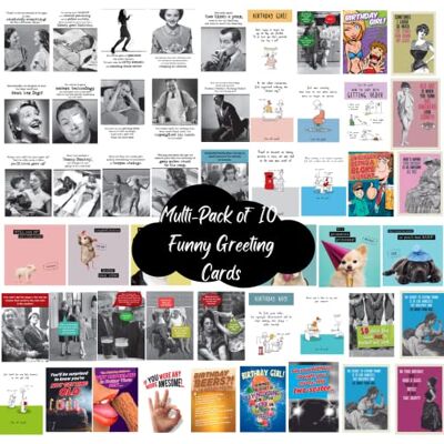 Emotional Rescue 10-pack födelsedagskort, roliga och oförskämda födelsedagskort för honom och henne, 10 individuella födelsedagskort, slumpmässiga flerpack gratulationskort, roliga och oförskämda födelsedagskort Emotional Rescue 10-pack födelsedagskort, roliga och oförskämda födelsedagskort för honom och henne, 10 individuella födelsedagskort, slumpmässiga flerpack gratulationskort, roliga och oförskämda födelsedagskort