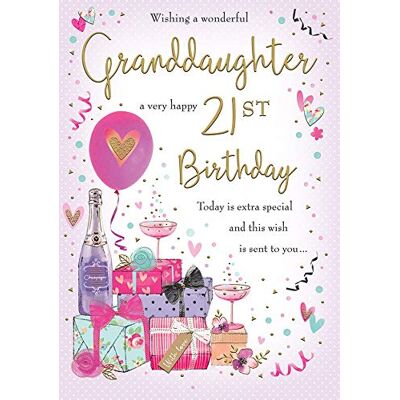 Piccadilly Greetings Traditionell milstolpe ålder födelsedagskort ålder 21 barnbarn – 10 x 7 tum – Piccadilly hälsningar Piccadilly Greetings Traditionell milstolpe ålder födelsedagskort ålder 21 barnbarn – 10 x 7 tum – Piccadilly hälsningar