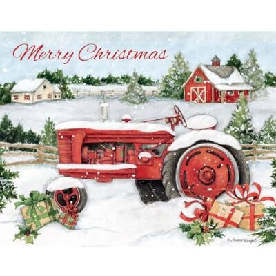 Lang Snöig traktor julkort i låda (1004844) Lang Snöig traktor julkort i låda (1004844)
