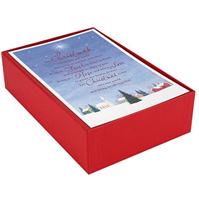 Hallmark förpackade julkort, kyrkovälsignelser (40 kort och 40 kuvert) Hallmark förpackade julkort, kyrkovälsignelser (40 kort och 40 kuvert)