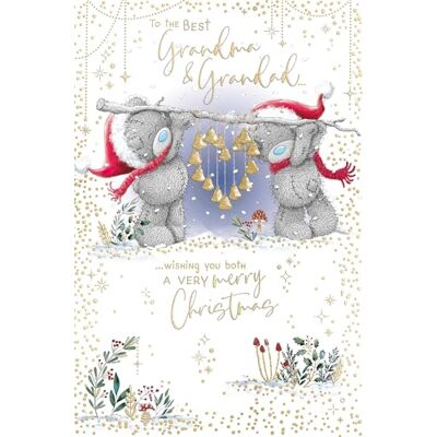 Me To You Tatty Teddy julkort till mormor och farfar, tatuerade nallebjörnar med klockor 12 x 20 cm – officiell samling Me To You Tatty Teddy julkort till mormor och farfar, tatuerade nallebjörnar med klockor 12 x 20 cm – officiell samling