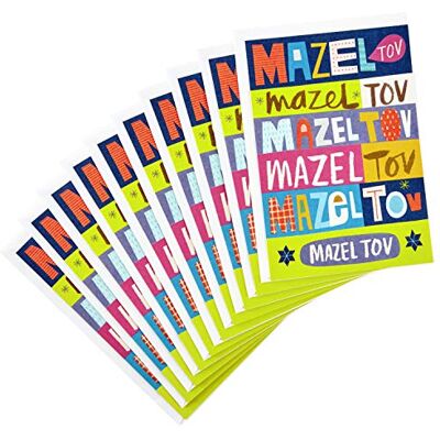 Hallmark livets träd paket med Mazel Tov kort (10 kort och kuvert) Hallmark livets träd paket med Mazel Tov kort (10 kort och kuvert)