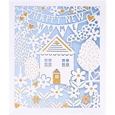 UK Greetings Nytt hemkort för honom/henne/vän med kuvert – laserskuren design UK Greetings Nytt hemkort för honom/henne/vän med kuvert – laserskuren design