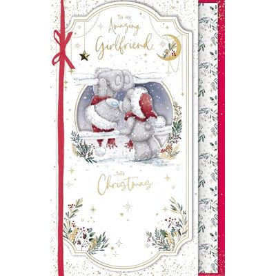 Me To You Tatty Teddy lyxigt handgjort julkort för en fantastisk flickvän, tatuerade nallebjörnar som delar en kyss 7 x 11 tum – officiell samling Me To You Tatty Teddy lyxigt handgjort julkort för en fantastisk flickvän, tatuerade nallebjörnar som delar en kyss 7 x 11 tum – officiell samling