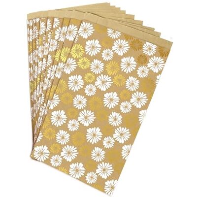 Clairefontaine 394117C Sachet de 50 pochettes kraft, 24x35+6cm, fleurs Clairefontaine 394117C Sachet de 50 pochettes kraft, 24x35+6cm, fleurs