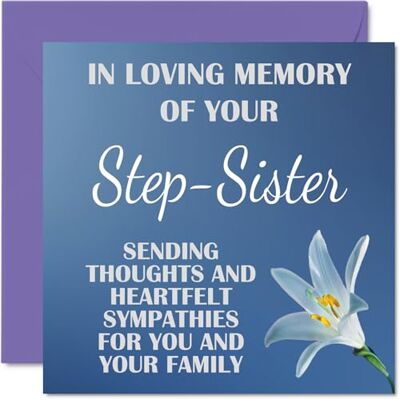 Stuff4 Sympatikort In Loving Memory Of Your Step Systerkort Sorry Mourning Förälskelsekort för vuxna, 145 mm x 145 mm kondoleanser Thinking of You-kort, blommor sympati gratulationskort Stuff4 Sympatikort In Loving Memory Of Your Step Systerkort Sorry Mourning Förälskelsekort för vuxna, 145 mm x 145 mm kondoleanser Thinking of You-kort, blommor sympati gratulationskort