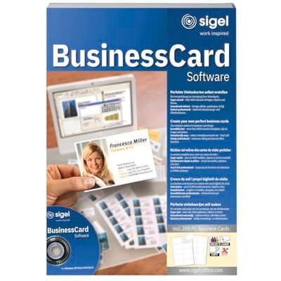 Sigel SW670 BusinessCard designprogramvara för visitkort inklusive 200 kort Sigel SW670 BusinessCard designprogramvara för visitkort inklusive 200 kort