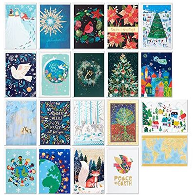 Hallmark UNICEF Förpackade julkort sortiment, 20 mönster (20 kort och 21 kuvert) Hallmark UNICEF Förpackade julkort sortiment, 20 mönster (20 kort och 21 kuvert)