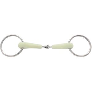PFIFF Vit plast fruktsmaksatt snaffle bit 13,5 cm PFIFF Vit plast fruktsmaksatt snaffle bit 13,5 cm