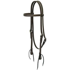Weaver Leather Brahma Webb Brow Band Headstall, Brown, Horse Weaver Leather Brahma Webb Brow Band Headstall, Brown, Horse