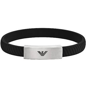 Giorgio Armani armband för män, ID-armband i rostfritt stål, längd: 185-195mm, bredd: 30mm, höjd: 9mm, EGS2996040, Midnattssvart Giorgio Armani armband för män, ID-armband i rostfritt stål, längd: 185-195mm, bredd: 30mm, höjd: 9mm, EGS2996040, Midnattssvart