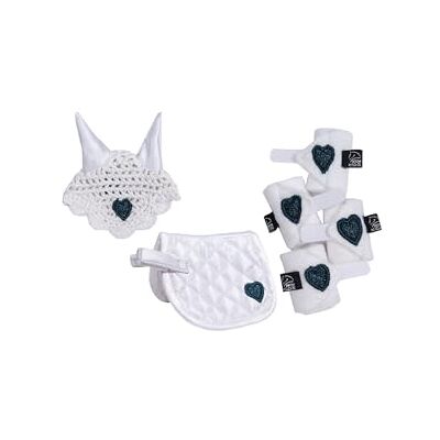 HKM Cuddle Pony Turneringsset, Vit/Mörkblå, One Size HKM Cuddle Pony Turneringsset, Vit/Mörkblå, One Size