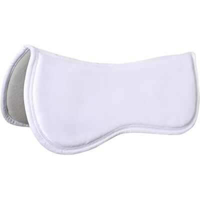 Imperial Riding sadelunderlägg IRH mocka, stötdämpande halvdyna med fleece, vit, full Imperial Riding sadelunderlägg IRH mocka, stötdämpande halvdyna med fleece, vit, full