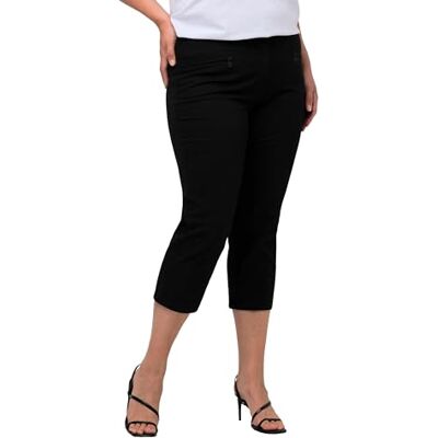 Ulla Popken Dam Hose Mony, Wadenlang, Zipptaschen, Stretchbyxor, Schwarz, 42W Ulla Popken Dam Hose Mony, Wadenlang, Zipptaschen, Stretchbyxor, Schwarz, 42W
