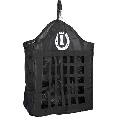 Imperial Riding Heasche IRH äta Up, heusack med upphängningssystem och stor främre öppning, robust hödaväska för stallet och släpvagn, svart, 1 storlek Imperial Riding Heasche IRH äta Up, heusack med upphängningssystem och stor främre öppning, robust hödaväska för stallet och släpvagn, svart, 1 storlek
