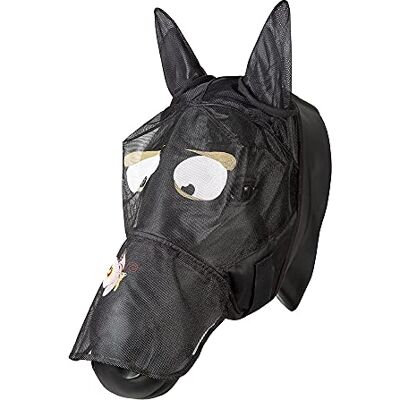 PFIFF 101013 flygmask ansiktsmask med motiv för hästar, flygskydd, Pony/S, Schwarz-Grün PFIFF 101013 flygmask ansiktsmask med motiv för hästar, flygskydd, Pony/S, Schwarz-Grün