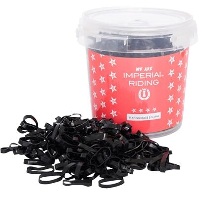 Imperial Riding Flätningsgummi IRH professionell box 150 g, gummiband för flätning av hästmanen i förvaringslåda, svart, 1-storlek Imperial Riding Flätningsgummi IRH professionell box 150 g, gummiband för flätning av hästmanen i förvaringslåda, svart, 1-storlek