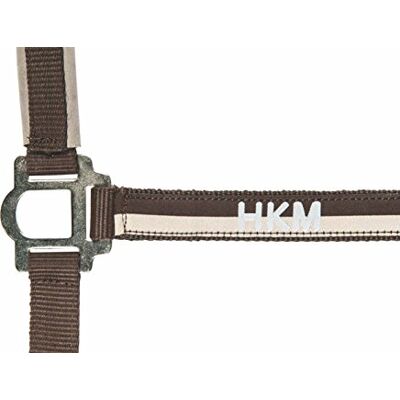 HKM 558652 nylonhållare med stickad och karbinhake, pony, 180 cm, kornblå/mörkblå HKM 558652 nylonhållare med stickad och karbinhake, pony, 180 cm, kornblå/mörkblå
