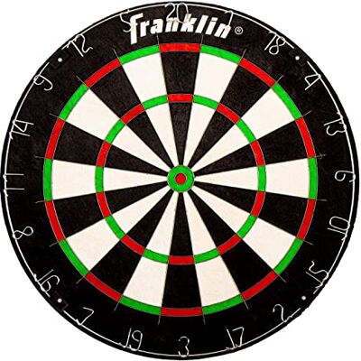 Franklin Sports Official Dartboard Professional Regulation Size 18 inch Bristle Self Healing Dartboard Metal Number Ring Steel Tip Darts Dartboard,Black Franklin Sports Official Dartboard Professional Regulation Size 18 inch Bristle Self Healing Dartboard Metal Number Ring Steel Tip Darts Dartboard,Black
