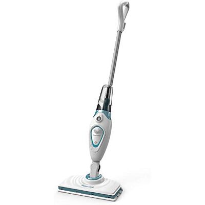Black & Decker Steam Mop Basic, 1 300 W ångkopp, inklusive 1 dyna, avtagbar vattentank med filter, FSM1605 Steam Mop Basic Vit Black & Decker Steam Mop Basic, 1 300 W ångkopp, inklusive 1 dyna, avtagbar vattentank med filter, FSM1605 Steam Mop Basic Vit