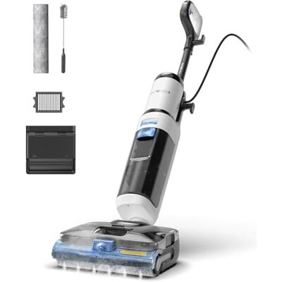 Tineco Floor ONE S6 Stretch Steam dammsugare för vatten och damm, 160 °C, anti-trasseldesign, självrengörande FlashDry, ångtvätt med kabel för fläckar och torkade tätningar 160 ℃ Ångtvätt vid hög temperatur, DualBlock-design mot trassel, 180° platt desi Tineco Floor ONE S6 Stretch Steam dammsugare för vatten och damm, 160 °C, anti-trasseldesign, självrengörande FlashDry, ångtvätt med kabel för fläckar och torkade tätningar 160 ℃ Ångtvätt vid hög temperatur, DualBlock-design mot trassel, 180° platt desi