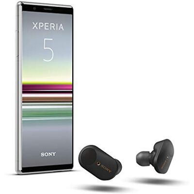 Sony Xperia 5 Bundle, 6,1 tum FHD+ HDR OLED 21:9 display, 6 GB RAM, 128 GB minne, grå + WF-1 000 XM3 True Wireless Noise Cancelling hörlurar, svart Sony Xperia 5 Bundle, 6,1 tum FHD+ HDR OLED 21:9 display, 6 GB RAM, 128 GB minne, grå + WF-1 000 XM3 True Wireless Noise Cancelling hörlurar, svart
