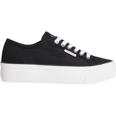Calvin jeans dam Vulc Flatform Ctn logo tagg Yw0yw01838 låg topp, Svart Ck Svart, 7 Calvin jeans dam Vulc Flatform Ctn logo tagg Yw0yw01838 låg topp, Svart Ck Svart, 7