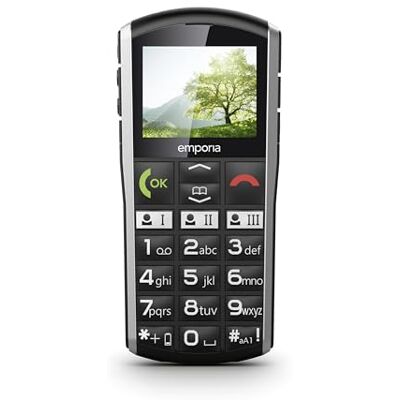 Emporia SIMPLYCITY-LTE, knapptelefon utan kontrakt, mobiltelefon med nödsamtalsknapp, extra stora knappar, perfekt för seniorer, enkel användning, svart Emporia SIMPLYCITY-LTE, knapptelefon utan kontrakt, mobiltelefon med nödsamtalsknapp, extra stora knappar, perfekt för seniorer, enkel användning, svart