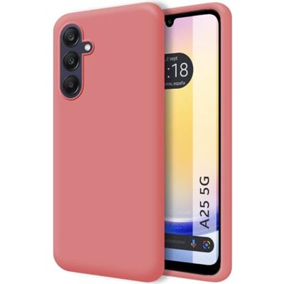 Tumundosmartphone Ultramjukt flytande silikonfodral för Samsung Galaxy A25 5G färg rosa Tumundosmartphone Ultramjukt flytande silikonfodral för Samsung Galaxy A25 5G färg rosa