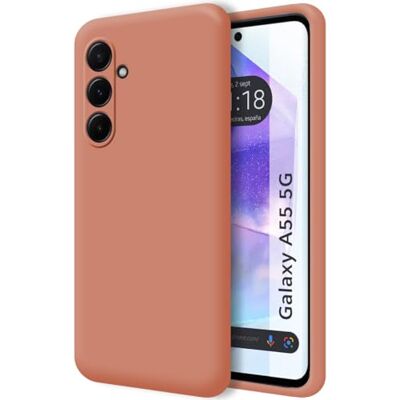Tumundosmartphone Ultramjukt flytande silikonfodral för Samsung Galaxy A55 5G färg rosa Tumundosmartphone Ultramjukt flytande silikonfodral för Samsung Galaxy A55 5G färg rosa