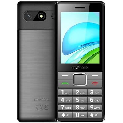 MP myPhone 7340 LTE Dual SIM-kort 4G, 1 400 mAh, 48 MB RAM, 128 MB minne, Max SD 64 GB, lagrar upp till 300 telefonnummer, IPS 2,8 tum, svart-silver MP myPhone 7340 LTE Dual SIM-kort 4G, 1 400 mAh, 48 MB RAM, 128 MB minne, Max SD 64 GB, lagrar upp till 300 telefonnummer, IPS 2,8 tum, svart-silver