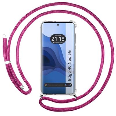 Fuchsia stöttålig skal för Motorola Edge 40 Neo 5G Fuchsia stöttålig skal för Motorola Edge 40 Neo 5G