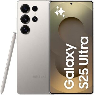 Samsung Galaxy S25 Ultra AI Smartphone med Galaxy AI, inget kontrakt, mobiltelefon med Android, 12 GB RAM, 256 GB minne, 200 MP-kamera, titangrå Samsung Galaxy S25 Ultra AI Smartphone med Galaxy AI, inget kontrakt, mobiltelefon med Android, 12 GB RAM, 256 GB minne, 200 MP-kamera, titangrå
