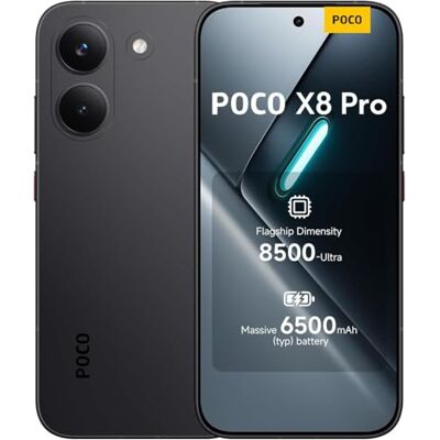 XIAOMI POCO X8 Pro, smartphone 8 + 512 GB, Flagship Dimensity 8500-Ultra, 6 500 mAh (typ) batteri, ultraljus AMOLED-skärm, 50 MP Sony IMX882 med OIS, svart, 1 års extra garanti, laddare ingår inte XIAOMI POCO X8 Pro, smartphone 8 + 512 GB, Flagship Dimensity 8500-Ultra, 6 500 mAh (typ) batteri, ultraljus AMOLED-skärm, 50 MP Sony IMX882 med OIS, svart, 1 års extra garanti, laddare ingår inte
