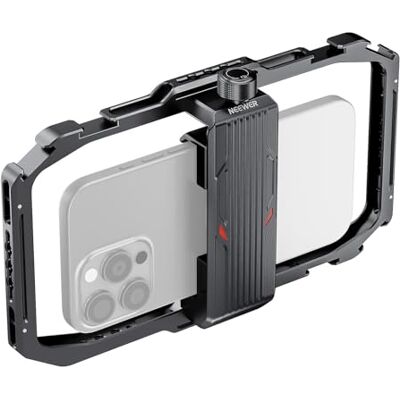 NEEWER Universal telefonbur, smartphone videorigg med snabbfrigörande fästen kalla skor för videoskapare filmskapande TikTok Vlogging telefon video stabilisator hållare kompatibel med iPhone Samsung NEEWER Universal telefonbur, smartphone videorigg med snabbfrigörande fästen kalla skor för videoskapare filmskapande TikTok Vlogging telefon video stabilisator hållare kompatibel med iPhone Samsung