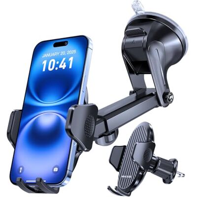 Miracase Biltelefonhållare för bilar, instrumentpanel, vindruta luftventilationsskrivbord, 4-i-1 mobiltelefonmontering, bilvagga 360° roterbart stativ för iPhone, Samsung, alla 4,0-7-smarttelefoner Miracase Biltelefonhållare för bilar, instrumentpanel, vindruta luftventilationsskrivbord, 4-i-1 mobiltelefonmontering, bilvagga 360° roterbart stativ för iPhone, Samsung, alla 4,0-7-smarttelefoner
