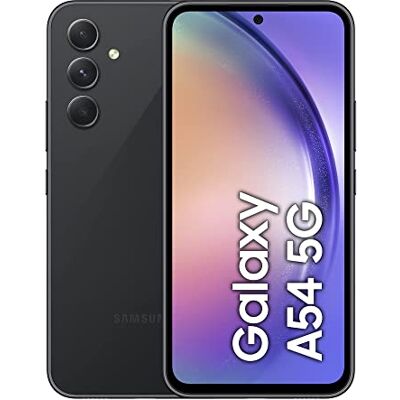 Samsung Galaxy A54 5G, Android smartphone, 6,4 tums dynamisk AMOLED-skärm, 5 000 mAh batteri, 256 GB/8 GB RAM mobiltelefon i fantastisk grafit Samsung Galaxy A54 5G, Android smartphone, 6,4 tums dynamisk AMOLED-skärm, 5 000 mAh batteri, 256 GB/8 GB RAM mobiltelefon i fantastisk grafit