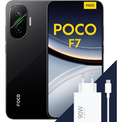 XIAOMI POCO F7 Smartphone, 12 + 512 GB svart, Flagship Snapdragon® 8s Gen 4, 6 500 mAh batteri, 50 MP Sony-kamera med OIS, 6,83 tum 1,5K 120 Hz AMOLED-skärm (inkluderad strömadapter) XIAOMI POCO F7 Smartphone, 12 + 512 GB svart, Flagship Snapdragon® 8s Gen 4, 6 500 mAh batteri, 50 MP Sony-kamera med OIS, 6,83 tum 1,5K 120 Hz AMOLED-skärm (inkluderad strömadapter)
