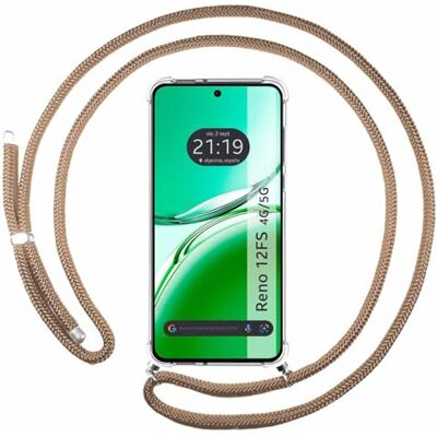 TUMUNDOSMARTPHONE Reno 12FS 4G / 12 FS 5G skal med hänge Camel TUMUNDOSMARTPHONE Reno 12FS 4G / 12 FS 5G skal med hänge Camel