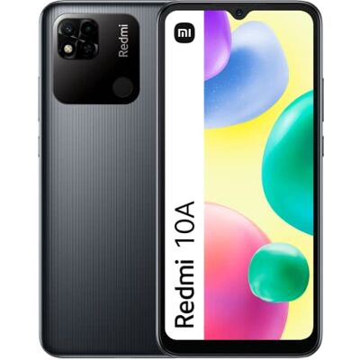 XIAOMI Redmi 10A Smartphone 3 + 64 GB, Dot Drop Display, 6,53 tums HD+, MediaTek Helio G25, 13 MP dubbel kamera, 5 000 mAh batteri, grå XIAOMI Redmi 10A Smartphone 3 + 64 GB, Dot Drop Display, 6,53 tums HD+, MediaTek Helio G25, 13 MP dubbel kamera, 5 000 mAh batteri, grå