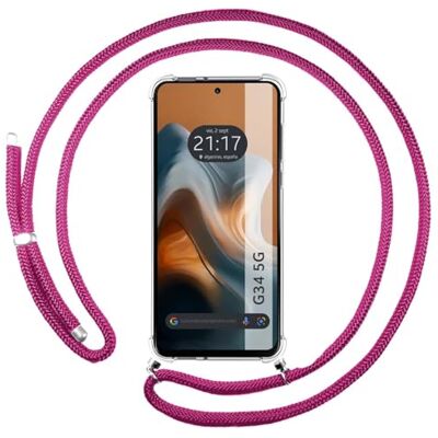 TUMUNDOSMARTPHONE Moto G34 5G Rosa - Mobilskal TUMUNDOSMARTPHONE Moto G34 5G Rosa - Mobilskal