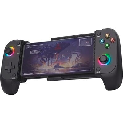 GXTrust 735 Mylox bluetooth mobil handkontroll för Iphone/Android / PS5 / Xbox, telefonkontroll 12 timmars spel, dubbel vibration, RGB LED-belysning, trådlös mobil spelplatta, svart GXTrust 735 Mylox bluetooth mobil handkontroll för Iphone/Android / PS5 / Xbox, telefonkontroll 12 timmars spel, dubbel vibration, RGB LED-belysning, trådlös mobil spelplatta, svart