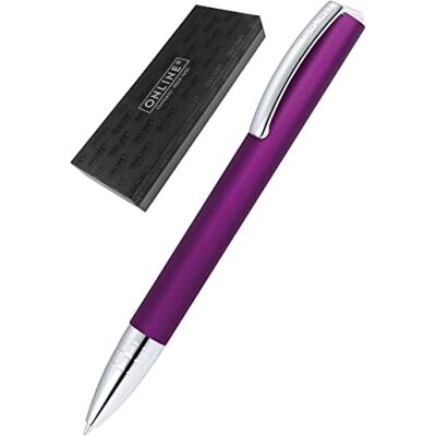 Online Roterande kulspetspenna Vision Purple med internat. Storrumsintervall, linjetjocklek M (medium), skrivfärg svart, kulspetspenna i högkvalitativ presentförpackning Färg: lila Online Roterande kulspetspenna Vision Purple med internat. Storrumsintervall, linjetjocklek M (medium), skrivfärg svart, kulspetspenna i högkvalitativ presentförpackning Färg: lila