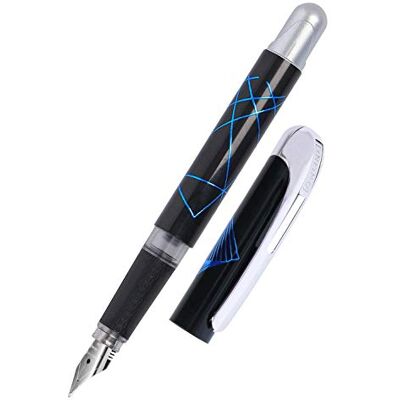 Online 12532/3D – College Virtual Blue, patronfyllare, standardbläckpatroner, högkvalitativ iridium fjäder M, ergonomiskt mjukt handtag, metallklämma, 1 styck Online 12532/3D – College Virtual Blue, patronfyllare, standardbläckpatroner, högkvalitativ iridium fjäder M, ergonomiskt mjukt handtag, metallklämma, 1 styck