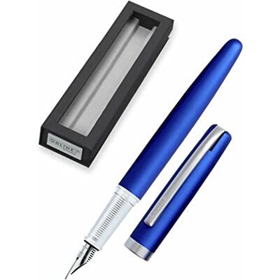 Online Reservoarpenna Eleganza I metall I färg satin blå I fjäderstyrka M I metallklämma I inkl. bläckpatron skrivfärg blå I reservoarpenna för standardbläckpatroner inkl. presentförpackning Online Reservoarpenna Eleganza I metall I färg satin blå I fjäderstyrka M I metallklämma I inkl. bläckpatron skrivfärg blå I reservoarpenna för standardbläckpatroner inkl. presentförpackning