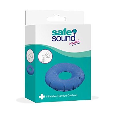 Safe & Sound Uppblåsbar Komfortkudde - Tryckavlastning för hemorrojder, stivhet i korsbenet, postnatal & postoperativ besvär Safe & Sound Uppblåsbar Komfortkudde - Tryckavlastning för hemorrojder, stivhet i korsbenet, postnatal & postoperativ besvär