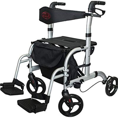 Antar AT51005 Aluminium Transport Rollator 9.80 kg, Svart Antar AT51005 Aluminium Transport Rollator 9.80 kg, Svart