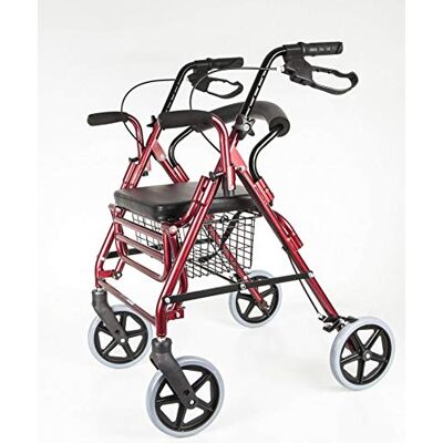 Antar AT51018 Aluminium Rollator med Korg 9.40 kg, Röd Antar AT51018 Aluminium Rollator med Korg 9.40 kg, Röd