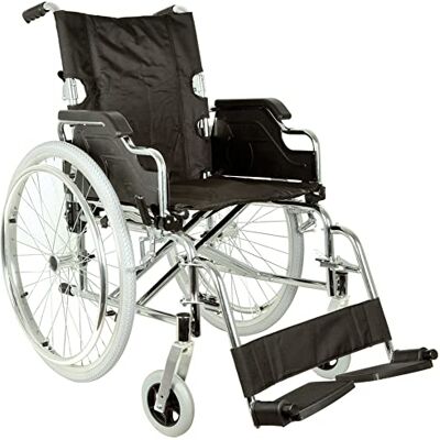 GIMA Royal rullstol/rullstol, 46 cm sits, svart tyg GIMA Royal rullstol/rullstol, 46 cm sits, svart tyg